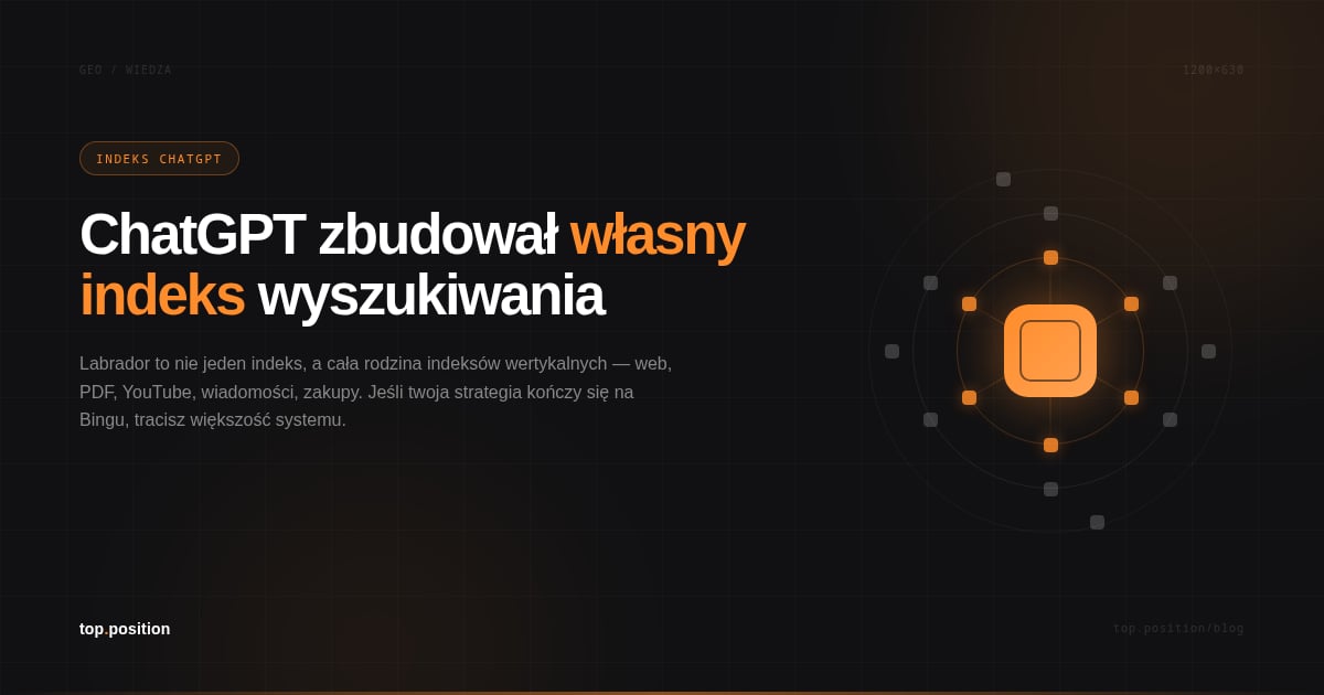 ChatGPT ma własny indeks wyszukiwania — 12 wertykali, o których nie wiedziałeś