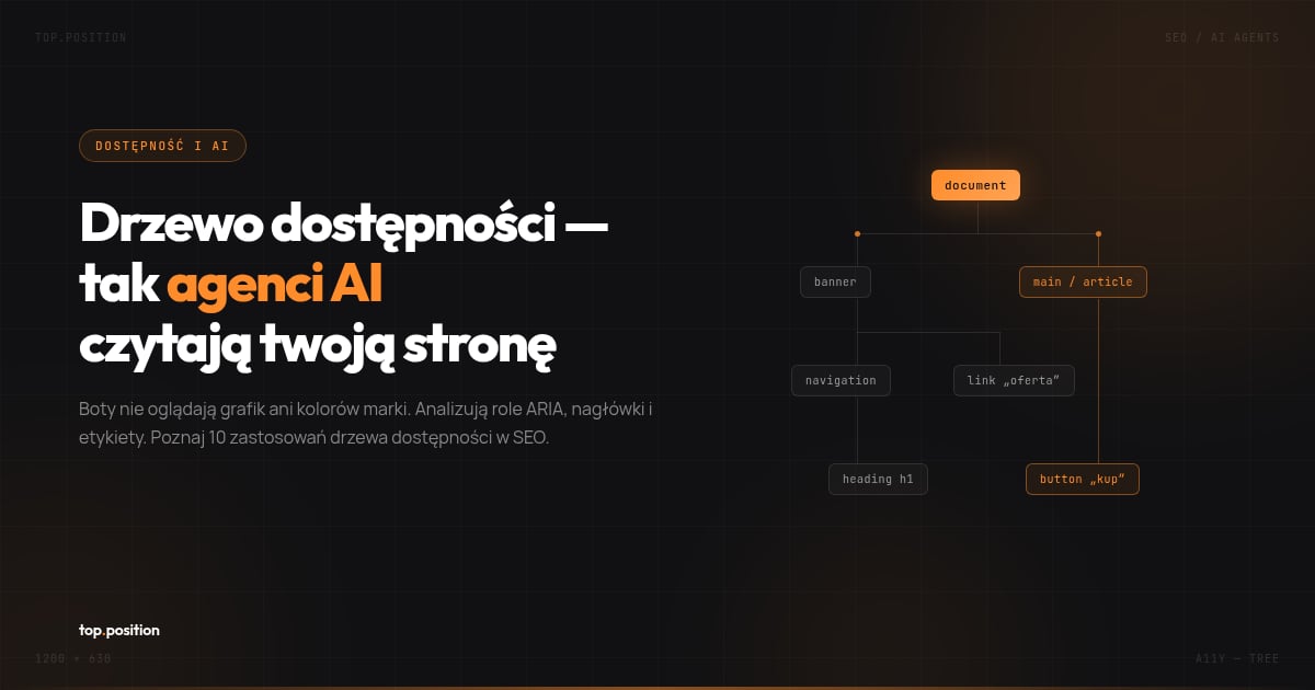 Drzewo dostępności a SEO: 10 zastosowań, które przygotują Twoją stronę na agentów AI