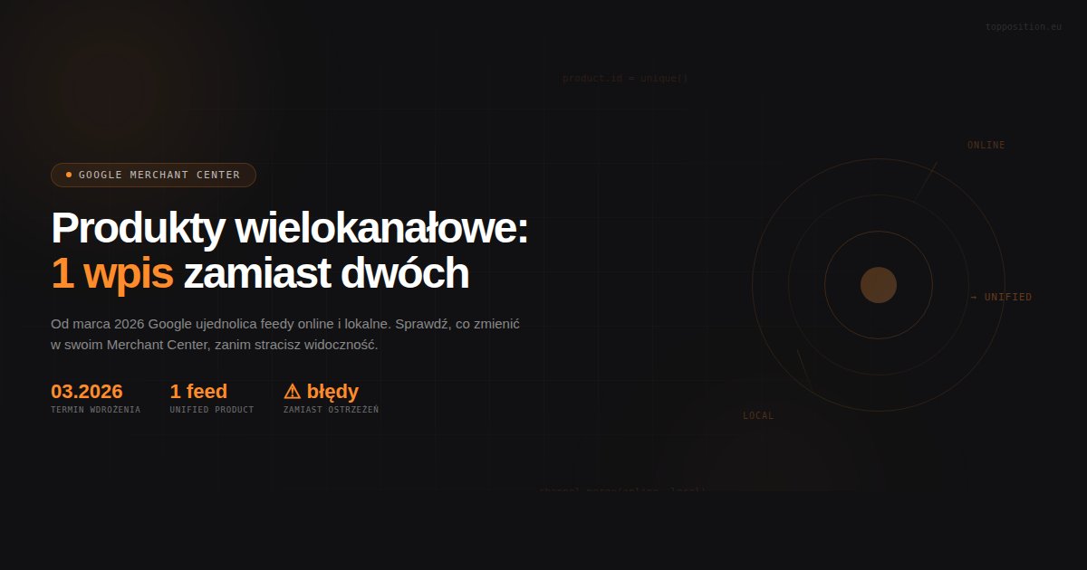 Google Merchant Center zmienia zasady dla produktów wielokanałowych — 5 rzeczy, które musisz wiedzieć przed marcem 2026
