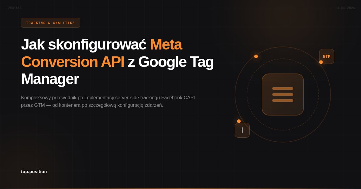 Jak skonfigurować Meta (Facebook) Conversion API z Google Tag Manager w 2026 roku