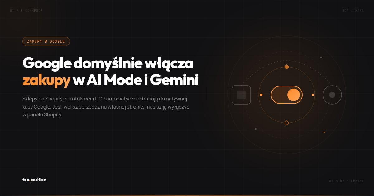 Google domyślnie włącza zakupy w AI Mode i Gemini - sklepy na Shopify muszą zdecydować