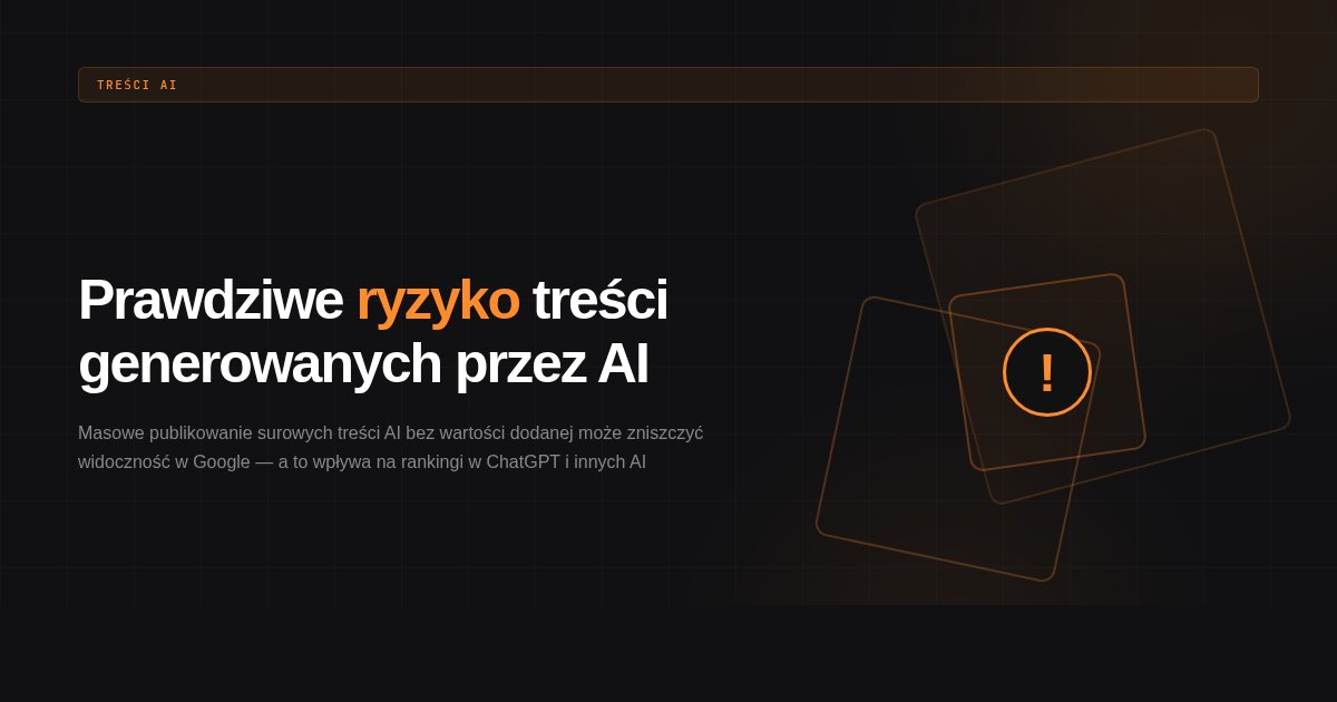Prawdziwe ryzyko content marketingu opartego na sztucznej inteligencji