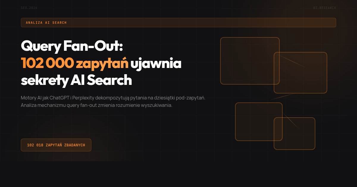 Query fan-out — co analiza 102 000 zapytań mówi o wyszukiwaniu w erze silników AI