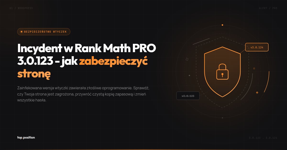 Złośliwy kod w Rank Math PRO 3.0.123 - jak sprawdzić i oczyścić stronę