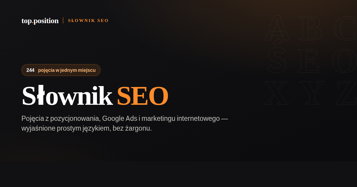 Słownik SEO: 244 pojęcia z pozycjonowania i marketingu internetowego